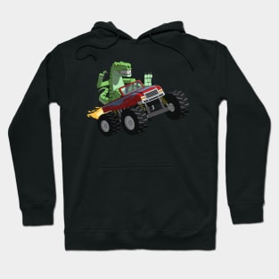 T-Rex on a Monster Truck Hoodie